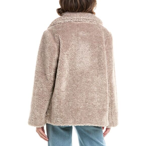 Sam Edelman Womens  Butter Teddy Jacket, Grey - Picture 2 of 3